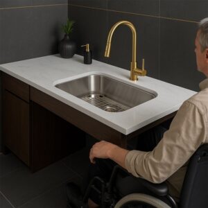 21" STAINLESS STEEL SINGLE BOWL KITCHEN SINK - ADA 5.5" DEPTH