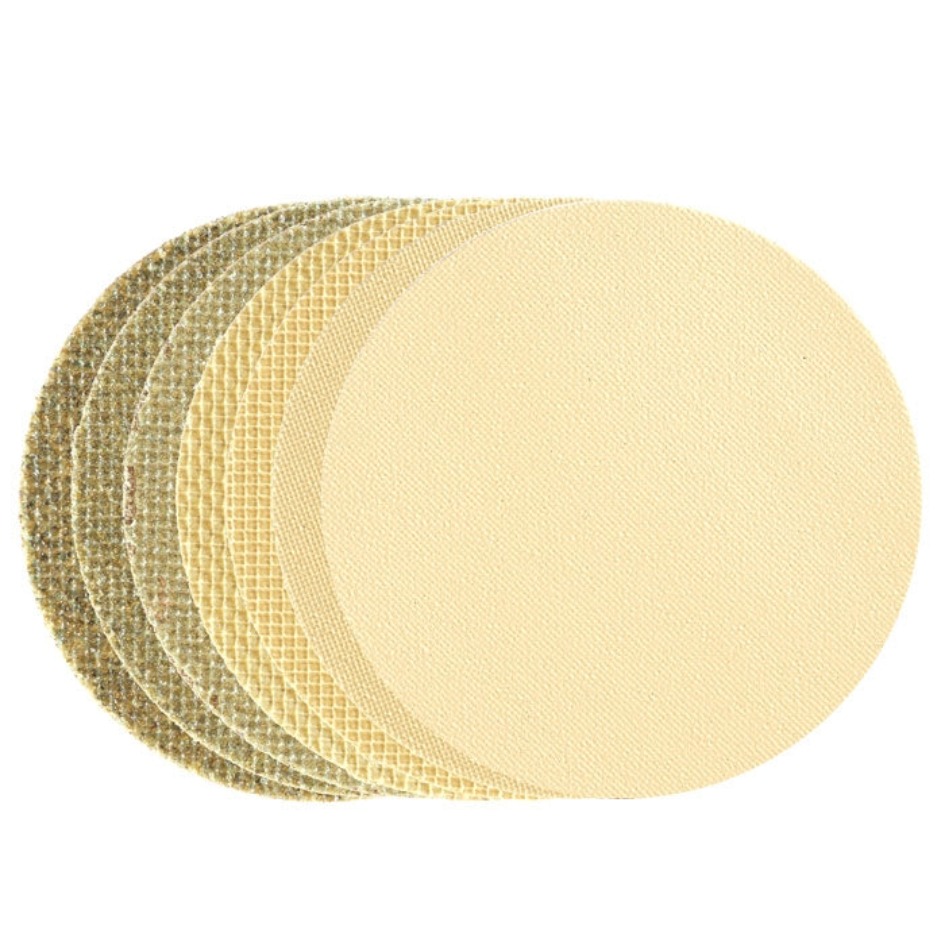 PROXXON INC DIAMOND SANDING DISC SET – 50MM DIAMETER, 60–3000 GRIT, INCLUDES FOAM BACKING PAD