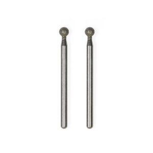 PROXXON Inc Diamond grinding bits in spherical shape, tip diameter 4,4mm, 2 pcs.