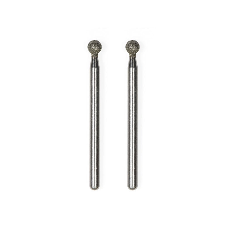 PROXXON Inc Diamond grinding bits in spherical shape, tip diameter 4,4mm, 2 pcs.
