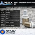APEXX WHITE INCREMENTAL CUTTING BIT – QUARTZITE, GRANITE & ENGINEERED STONE