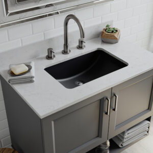 QUARTZ TRENCH BATHROOM SINK 21" RECTANGULAR UNDERMOUNT VANITY BASIN Q2114L