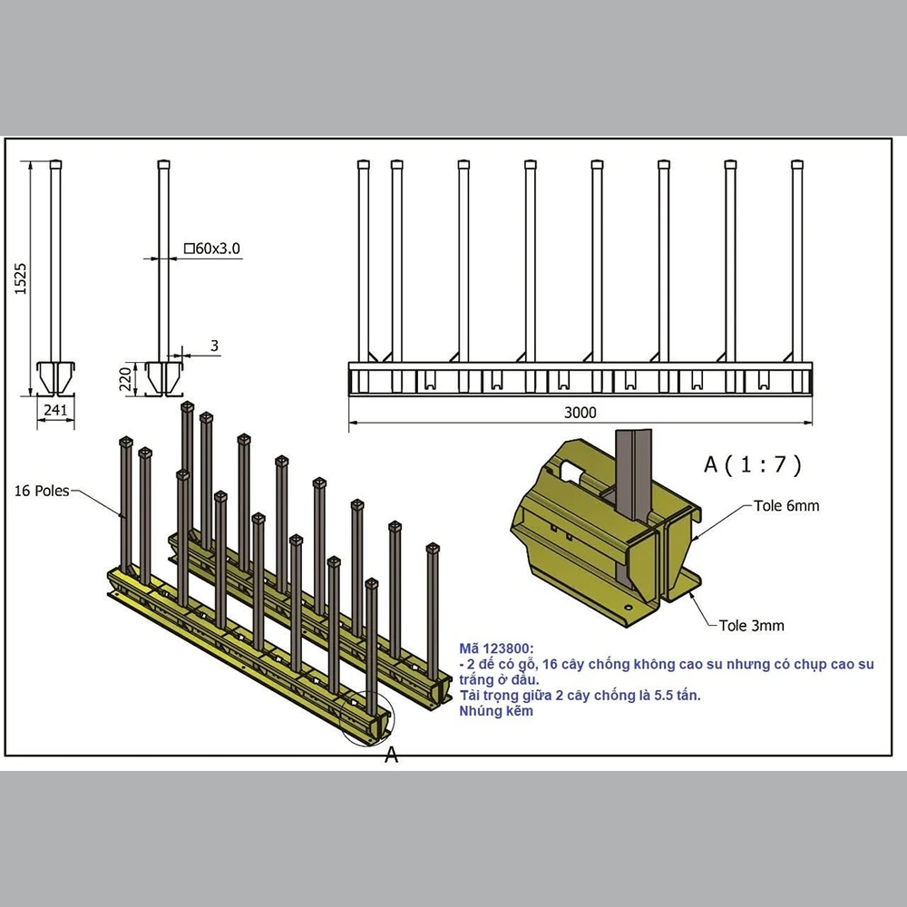 Weha 5.5 Ton 10 Slab Rack 6